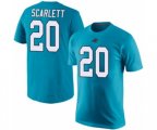 Carolina Panthers #20 Jordan Scarlett Blue Rush Pride Name & Number T-Shirt