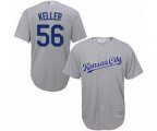 Kansas City Royals Brad Keller Replica Grey Road Cool Base Baseball Player Jersey