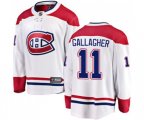 Montreal Canadiens #11 Brendan Gallagher Authentic White Away Fanatics Branded Breakaway NHL Jersey