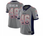 New England Patriots #46 James Develin Limited Gray Rush Drift Fashion NFL Jersey
