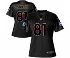 Women Tennessee Titans #81 Jonnu Smith Game Black Fashion Football Jersey