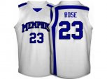 Memphis Tigers Derrick Rose #23 College Basketball Throwback Jersey - White