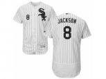 Chicago White Sox #8 Bo Jackson White Black Flexbase Authentic Collection MLB Jersey