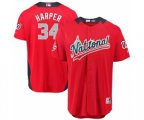 Washington Nationals #34 Bryce Harper Game Red National League 2018 MLB All-Star MLB Jersey