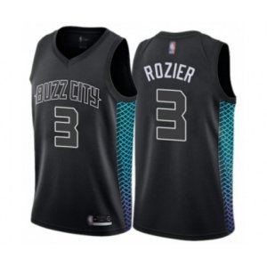 Charlotte Hornets #3 Terry Rozier Authentic Black Basketball Jersey - City Edition
