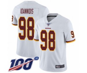 Washington Redskins #98 Matt Ioannidis White Vapor Untouchable Limited Player 100th Season Football Jersey