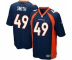 Denver Broncos #49 Dennis Smith Game Navy Blue Alternate Football Jersey