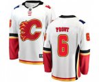 Calgary Flames #6 Dalton Prout Authentic White Away Fanatics Branded Breakaway Hockey Jersey