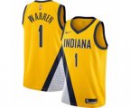 Indiana Pacers #1 T.J. Warren Authentic Gold Finished Basketball Jersey - Statement Edition