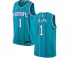 Charlotte Hornets #1 Malik Monk Swingman Aqua Hardwood Classics NBA Jersey