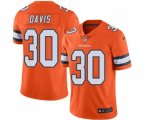 Denver Broncos #30 Terrell Davis Limited Orange Rush Vapor Untouchable Football Jersey