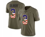 Dallas Cowboys #3 Garrett Gilbert Olive USA Flag Men's Stitched NFL Limited 2017 Salute To Service Jersey