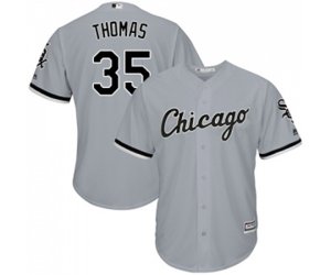 Chicago White Sox #35 Frank Thomas Grey Road Flex Base Authentic Collection Baseball Jersey
