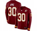 Washington Redskins #30 Troy Apke Limited Burgundy Therma Long Sleeve Football Jersey