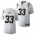 Los Angeles Chargers #33 Derwin James Nike White Golden Limited Jersey