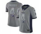 Dallas Cowboys #4 Dak Prescott Limited Grey Rush Drift Fashion NFL Jersey