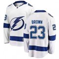 Tampa Bay Lightning #23 J.T. Brown Fanatics Branded White Away Breakaway NHL Jersey