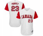 Canada Baseball #23 Dalton Pompey White 2017 World Baseball Classic Authentic Team Jersey