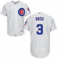 Chicago Cubs #3 David Ross White Home Flexbase Authentic Collection MLB Jersey