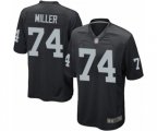 Oakland Raiders #74 Kolton Miller Game Black Team Color Football Jersey