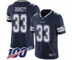 Dallas Cowboys #33 Tony Dorsett Navy Blue Team Color Vapor Untouchable Limited Player 100th Season Football Jersey