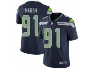 Seattle Seahawks #91 Cassius Marsh Vapor Untouchable Limited Steel Blue Team Color NFL Jersey