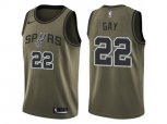 San Antonio Spurs #22 Rudy Gay Green Salute to Service NBA Swingman Jersey
