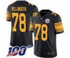 Pittsburgh Steelers #78 Alejandro Villanueva Limited Black Rush Vapor Untouchable 100th Season Football Jersey
