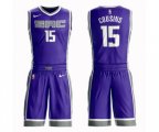 Sacramento Kings #15 DeMarcus Cousins Swingman Purple Basketball Suit Jersey - Icon Edition