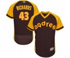 San Diego Padres #43 Garrett Richards Brown Alternate Cooperstown Authentic Collection Flex Base Baseball Jersey