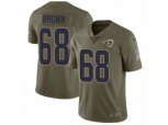 Los Angeles Rams #68 Jamon Brown Limited Olive 2017 Salute to Service NFL Jersey