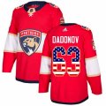 Florida Panthers #63 Evgenii Dadonov Authentic Red USA Flag Fashion NHL Jersey