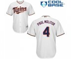 Minnesota Twins #4 Paul Molitor Replica White Home Cool Base Baseball Jersey