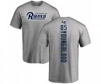 Los Angeles Rams #85 Jack Youngblood Ash Backer T-Shirt