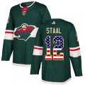 Minnesota Wild #12 Eric Staal Authentic Green USA Flag Fashion NHL Jersey