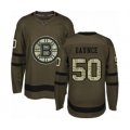 Boston Bruins #50 Brendan Gaunce Authentic Green Salute to Service Hockey Jersey