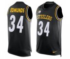 Pittsburgh Steelers #34 Terrell Edmunds Limited Black Player Name & Number Tank Top Football Jersey