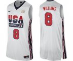 Nike Team USA #8 Deron Williams Swingman White 2012 Olympic Retro Basketball Jersey