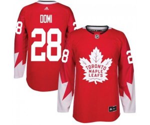 Toronto Maple Leafs #28 Tie Domi Authentic Red Alternate NHL Jersey