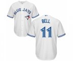Toronto Blue Jays #11 George Bell Replica White Home Baseball Jersey