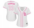Women's St. Louis Cardinals #33 Drew Robinson Replica White Fashion Cool Base Baseball Jersey