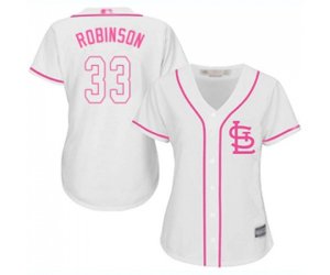Women\'s St. Louis Cardinals #33 Drew Robinson Replica White Fashion Cool Base Baseball Jersey