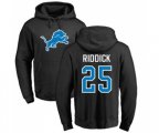 Detroit Lions #25 Theo Riddick Black Name & Number Logo Pullover Hoodie