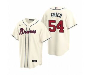 Atlanta Braves #54 Max Fried Nike Cream 2020 Replica Alternate Jersey