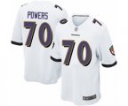Baltimore Ravens #70 Ben Powers Game White Football Jersey