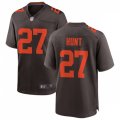 Cleveland Browns #27 Kareem Hunt Nike Brown Alternate Player Vapor Limited Jersey