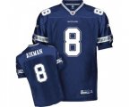 Dallas Cowboys #8 Troy Aikman Authentic Navy Blue Team Color Throwback Football Jersey