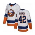 New York Islanders #42 Cole Bardreau Authentic White Away Hockey Jersey