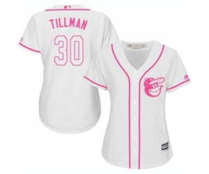 Women\'s Baltimore Orioles #30 Chris Tillman Replica White Fashion Cool Base Baseball Jersey