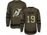 New Jersey Devils #19 Travis Zajac Green Salute to Service Stitched NHL Jersey